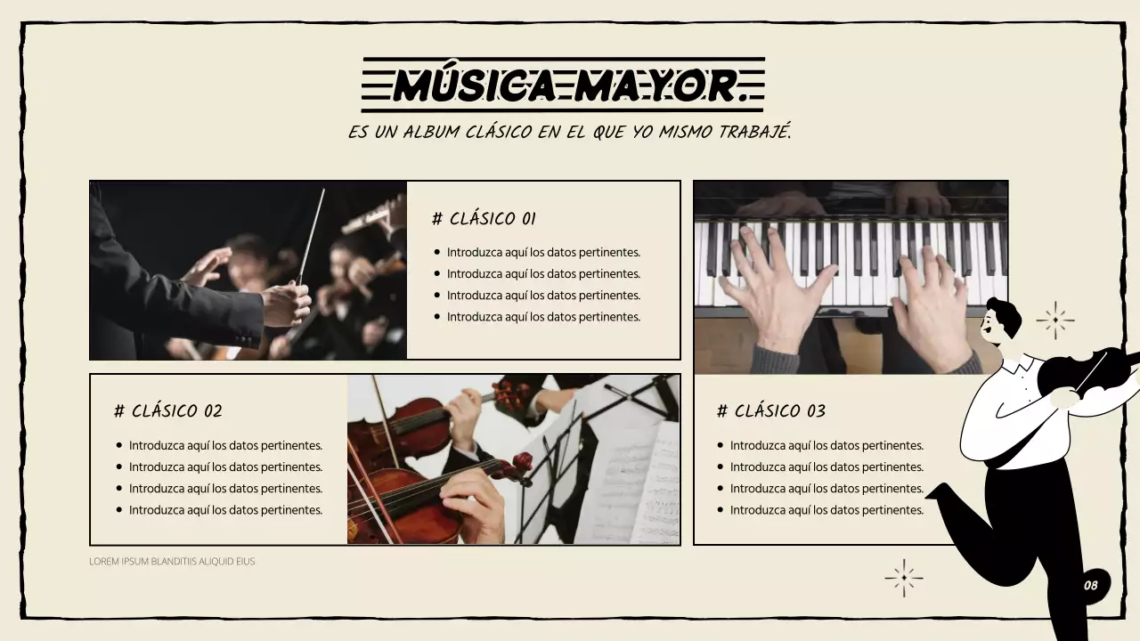 Cartera Compositor en naranja y negro