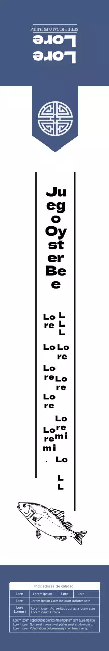 Blanco Azul Neat Ilustración Ostra Set