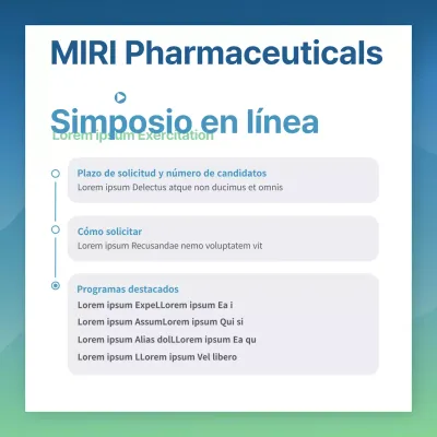 Simposio en línea para empresas farmacéuticas