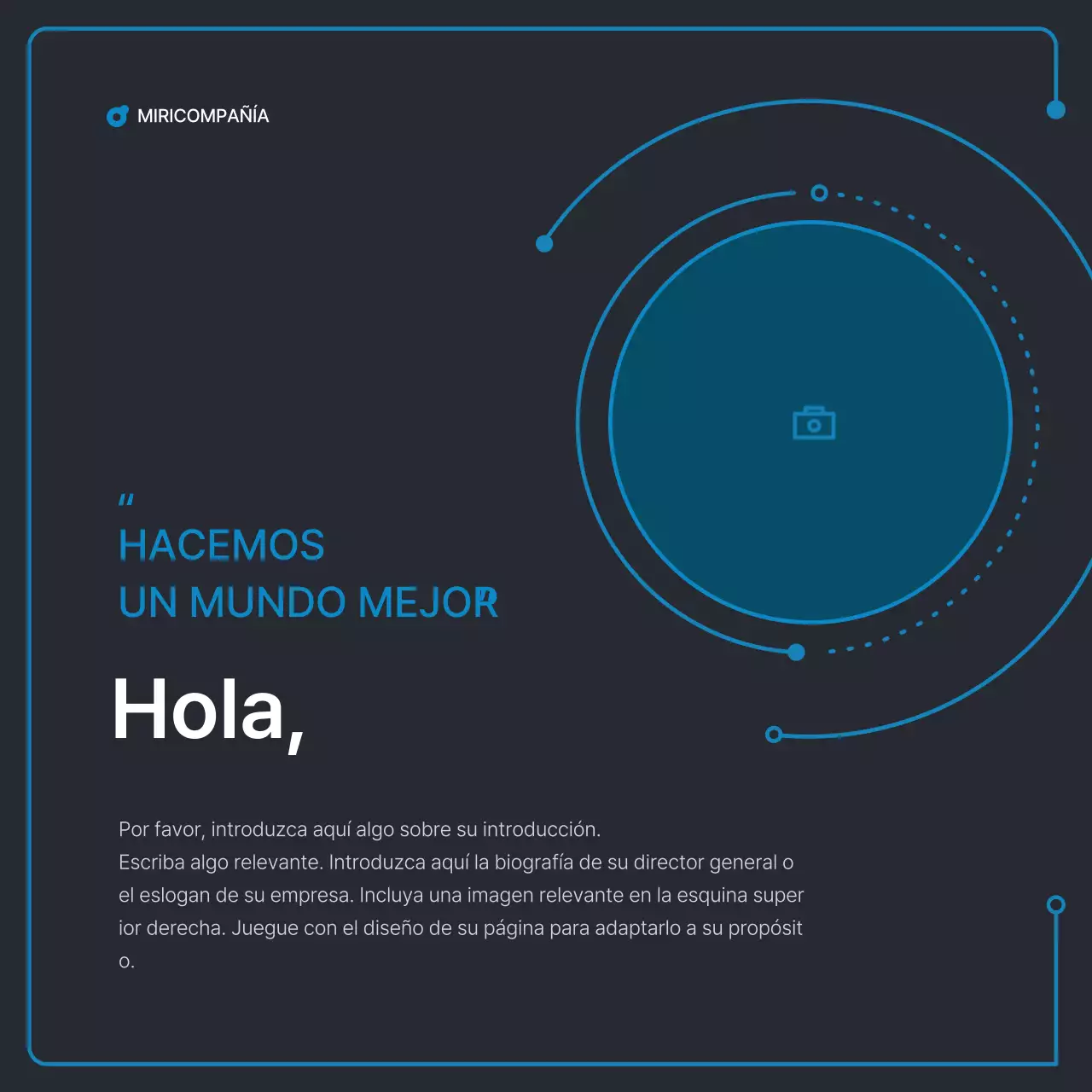 Formas geométricas sencillas en negro y azul para los negocios