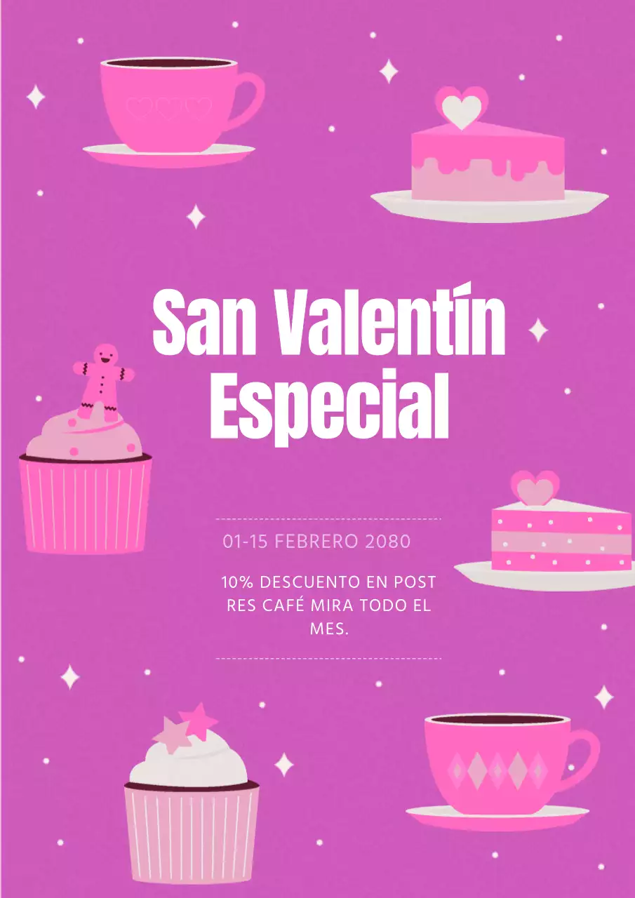 Un café rosa ilustrado por el Día Blanco