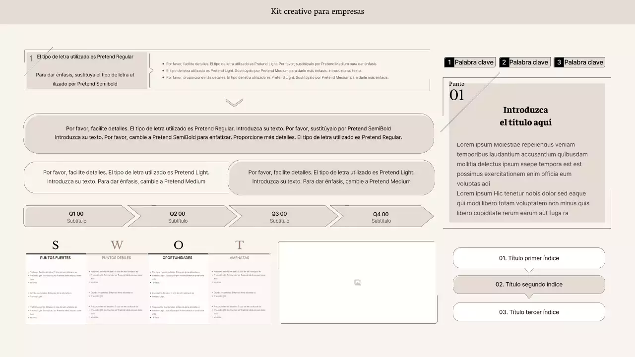 Estilo business sencillo en beige y marrón