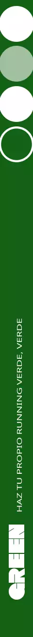 Mercancía ecológica para maratones de running con formas sencillas en verde y blanco.