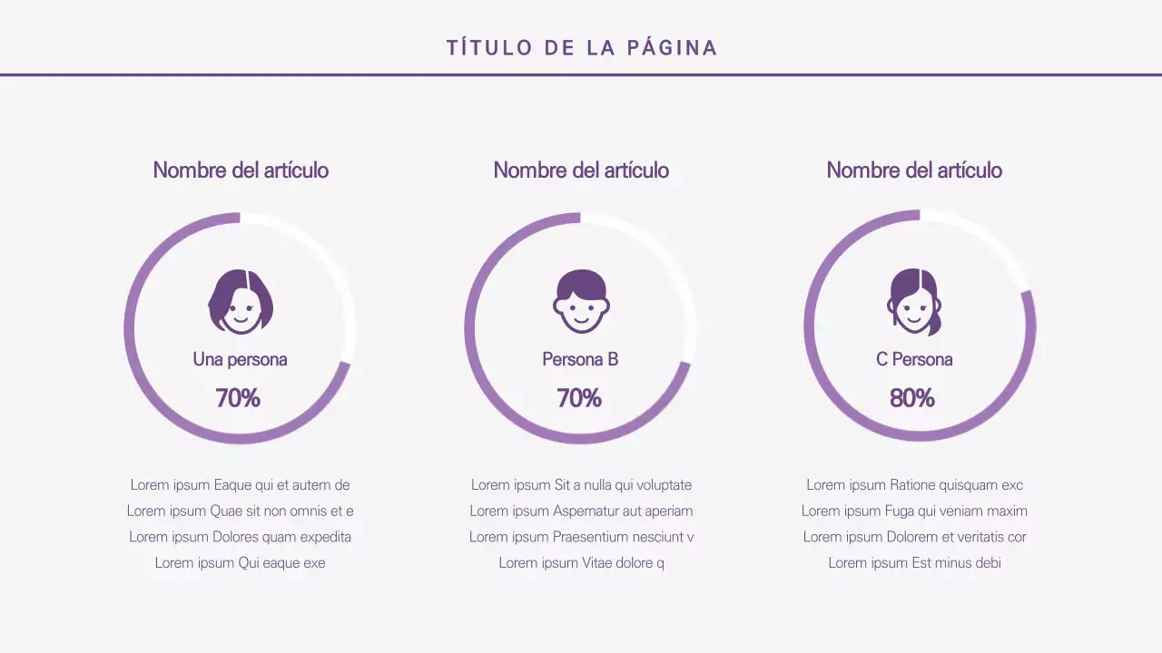 Infografía del gráfico del donut morado