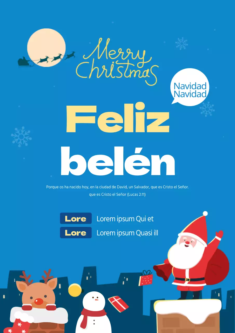 Nacimiento azul y amarillo vertical