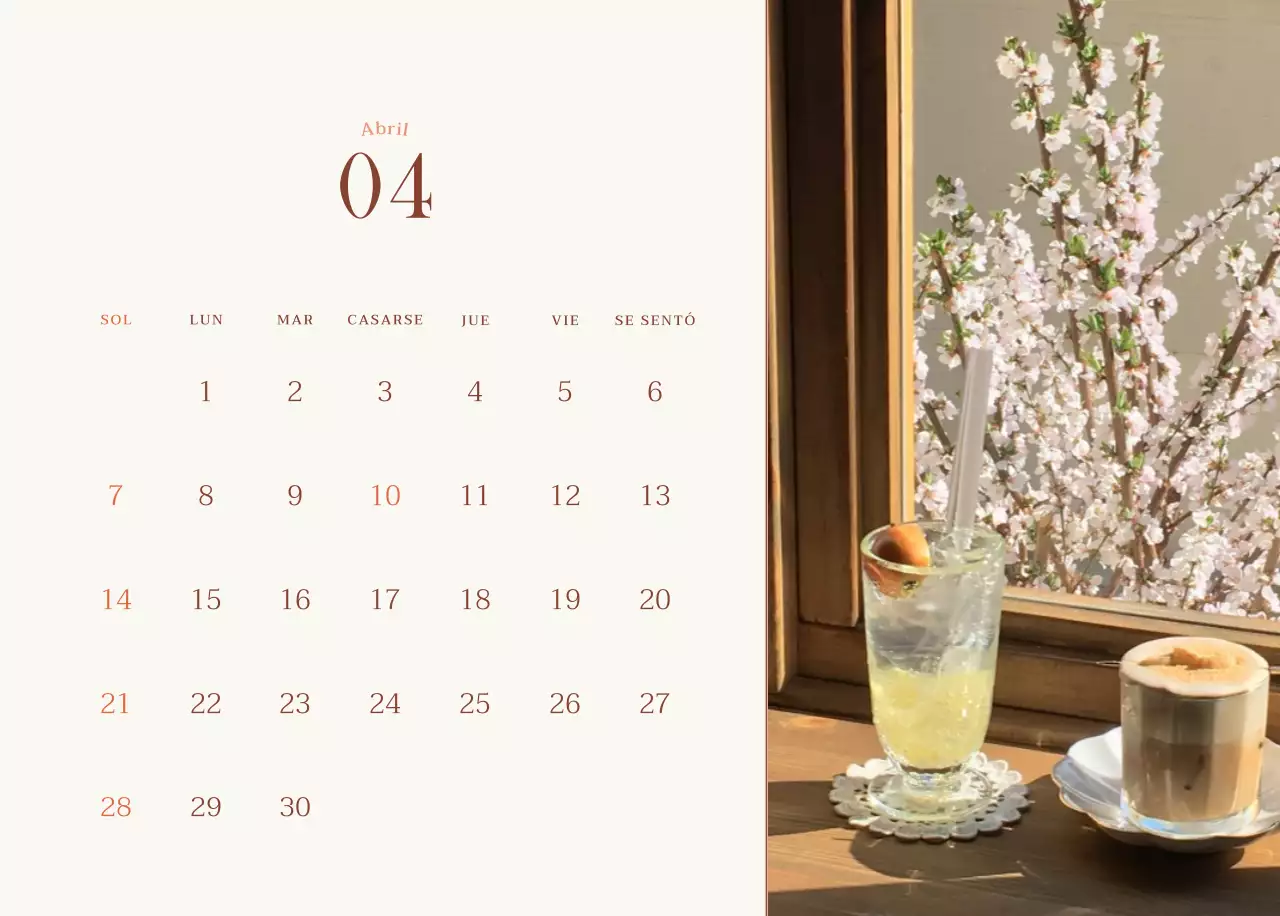 Emocionante diseño fotográfico de café en beige y marrón