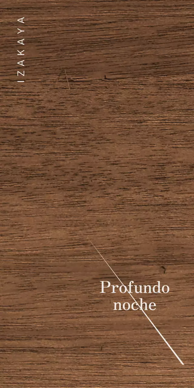 Diseño Izakaya con kanji gris claro y líneas diagonales