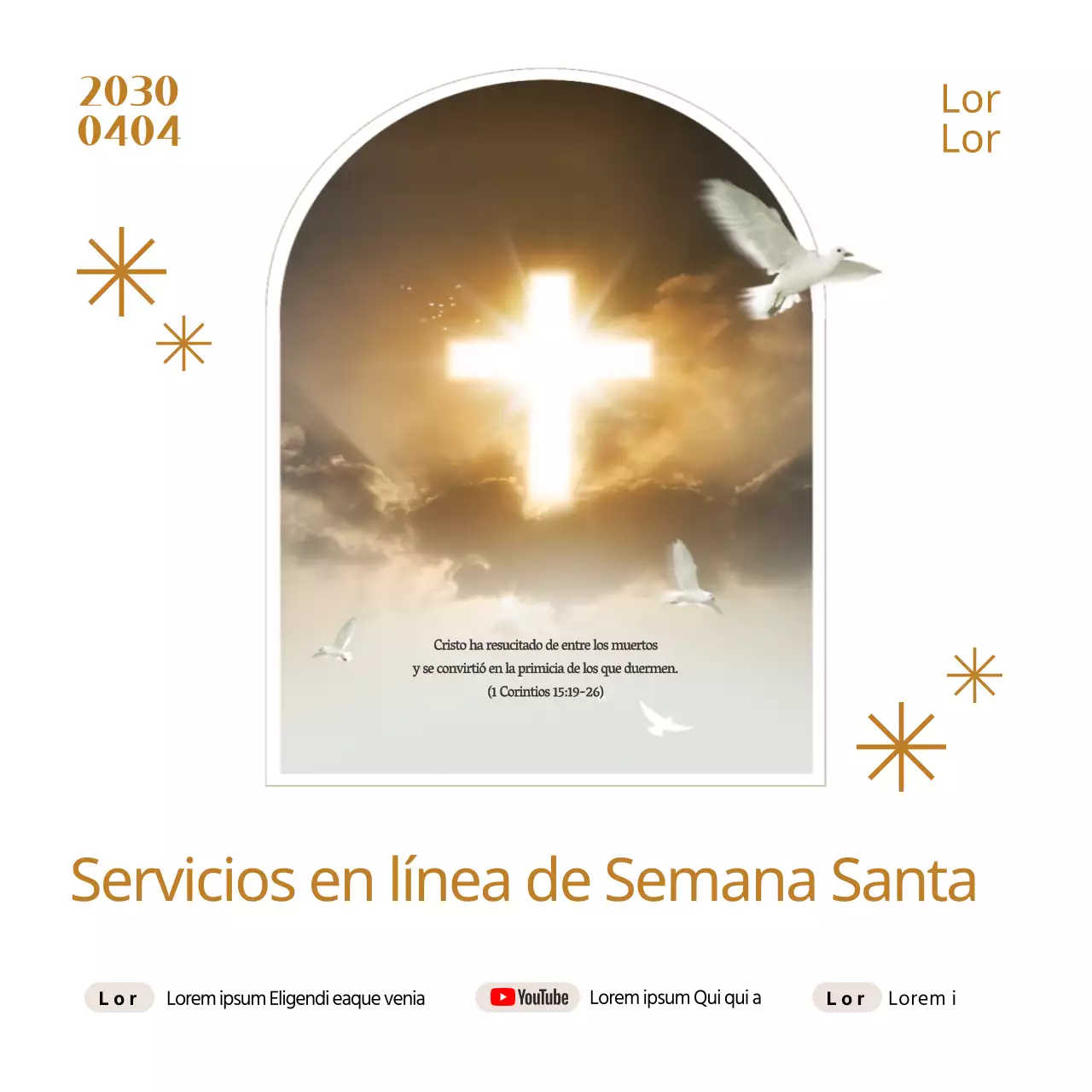 Estandartes de Semana Santa blancos y limpios