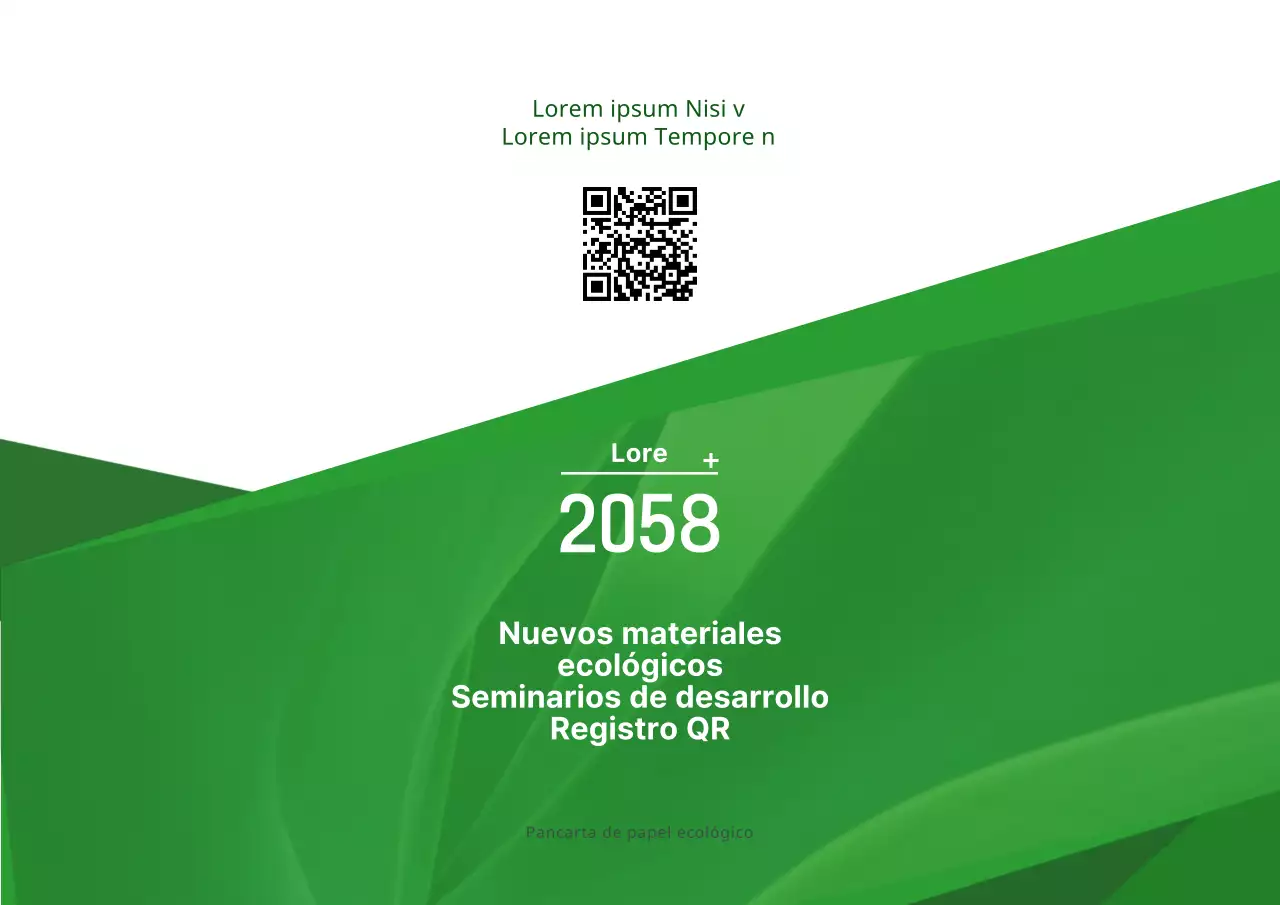 Estilo de texto sencillo con colores verde y blanco Información sobre seminarios de desarrollo ecológico