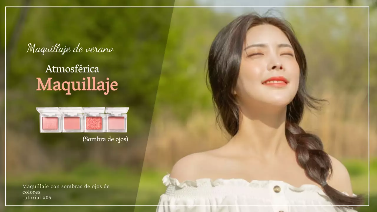 Sombra de ojos color melocotón para un look veraniego