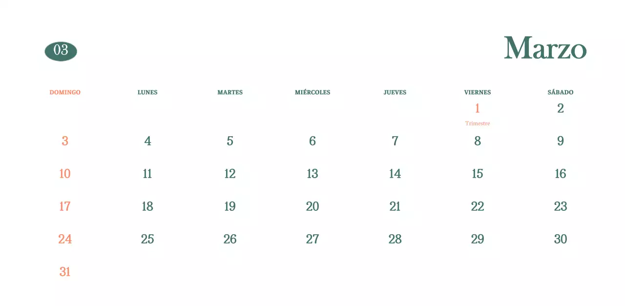 Calendario de cafés con recomendaciones de bebidas del mes