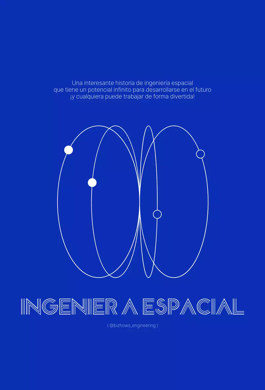 Concepto de ingeniería sencillo y limpio en azul marino y blanco.