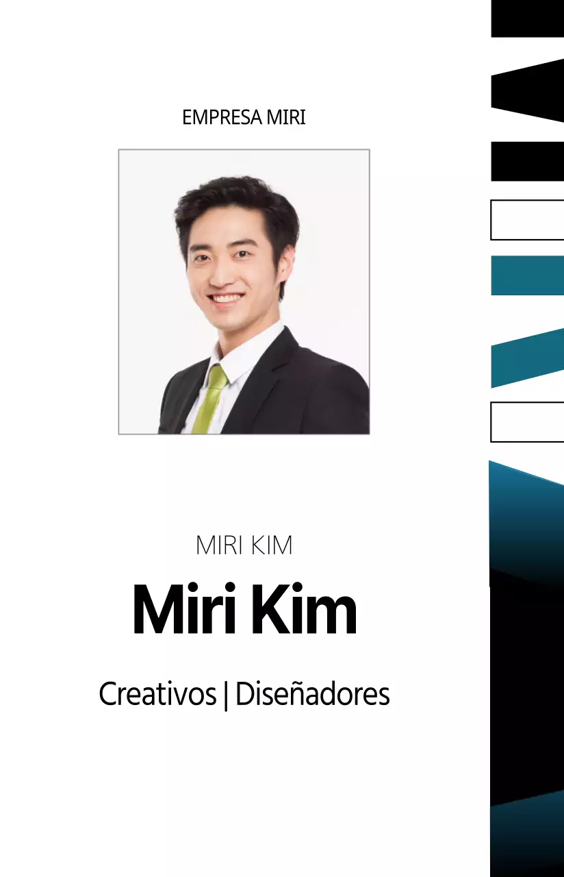 Empresa sencilla con detalles gráficos monocromos en azul