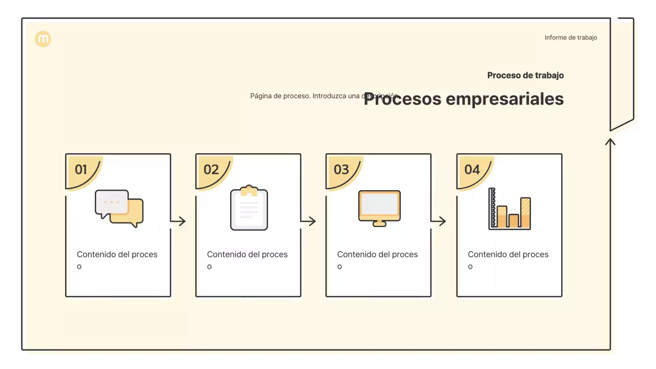 Formas puntiagudas con flechas en amarillo claro Kit de presentación empresarial