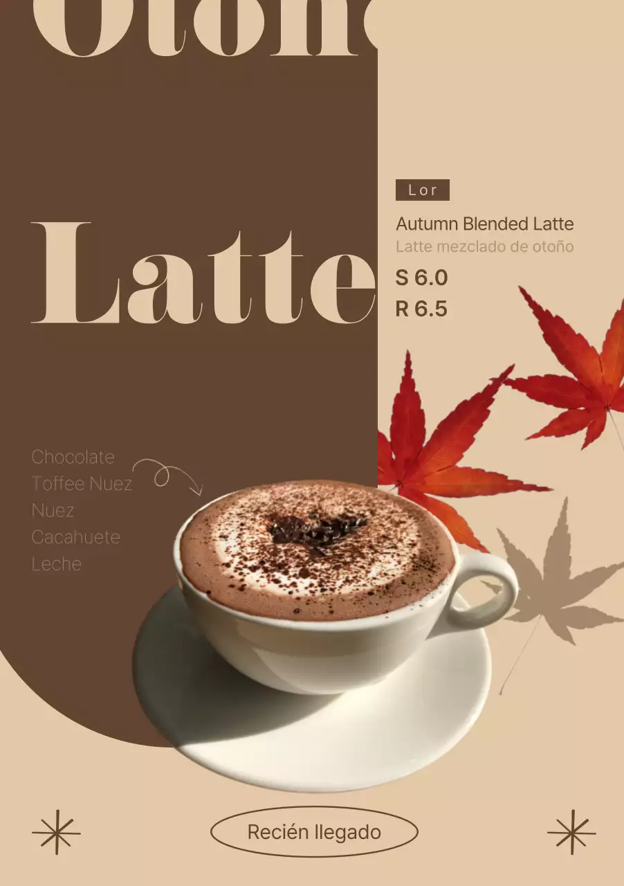 Presentamos el Menú Otoño Latte en marrón