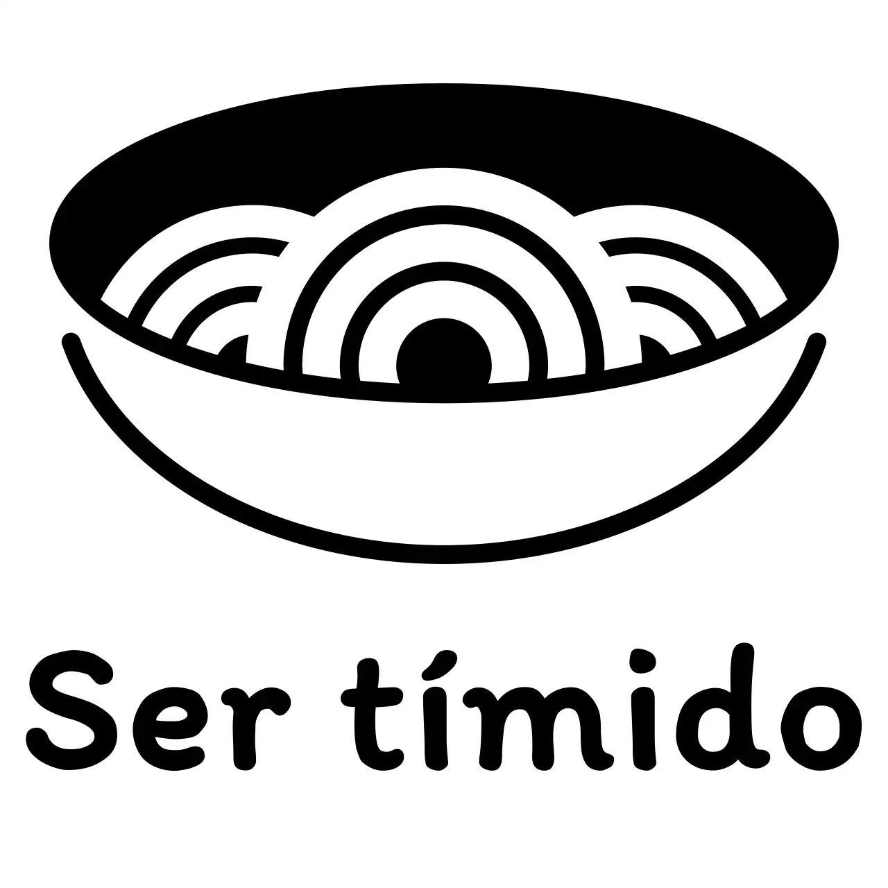 Logotipo sencillo en blanco y negro con una combinación de símbolos y texto para promocionar un restaurante coreano.