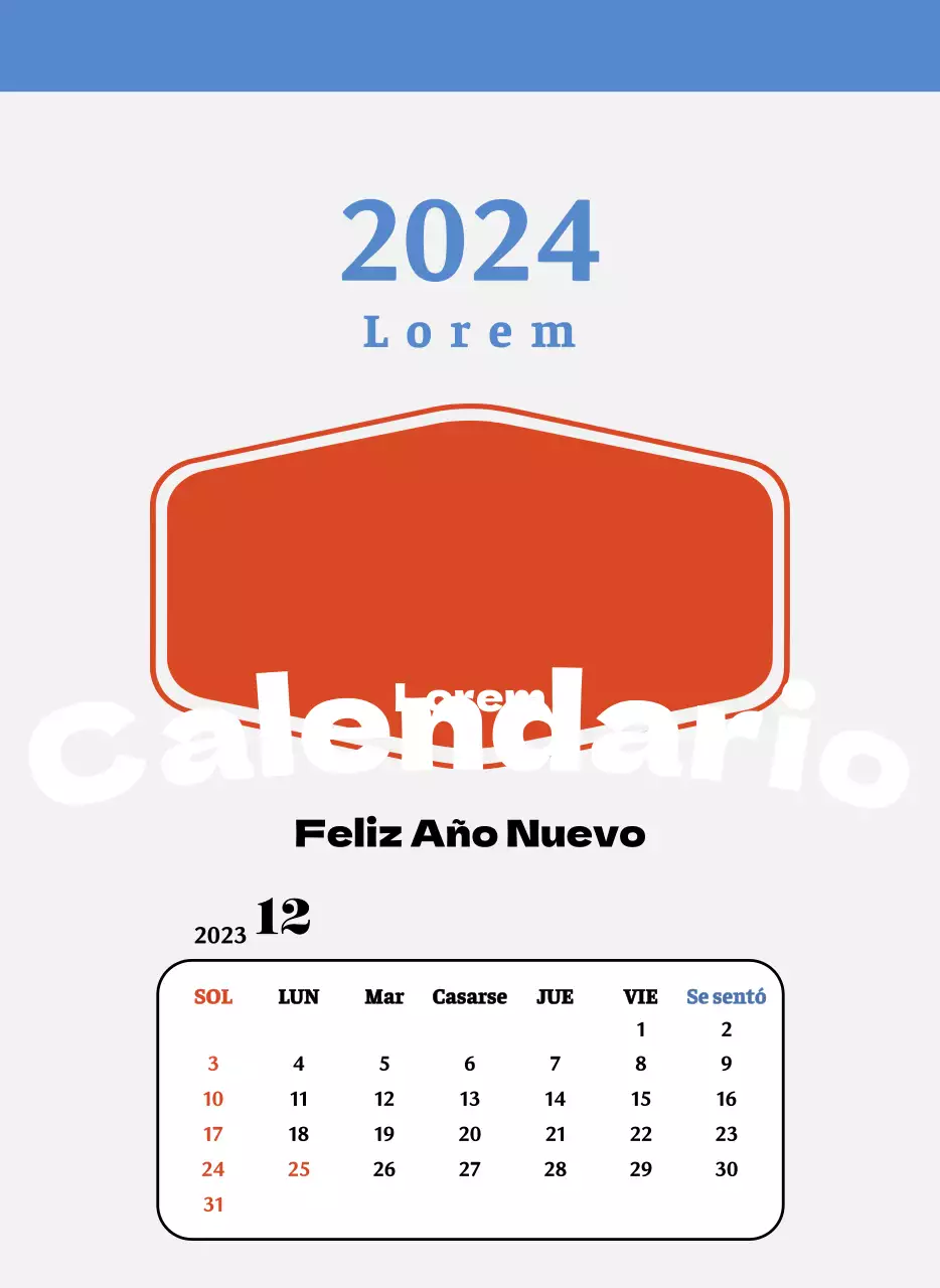 Posavasos retro rojo y azul calendario de recuerdos