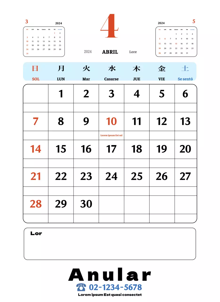 Posavasos retro rojo y azul calendario de recuerdos