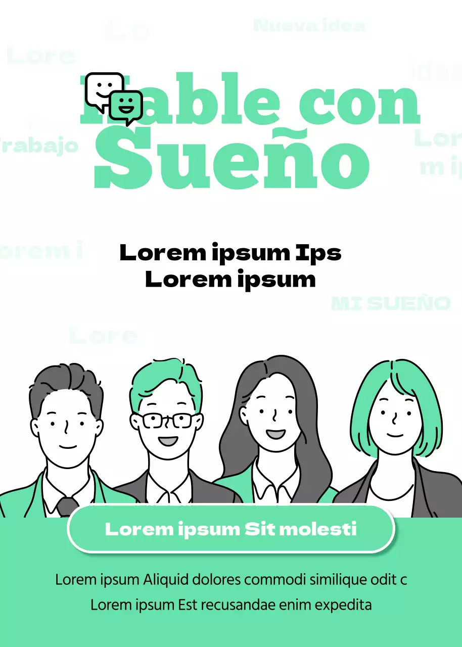 Promocione su programa de tutoría con los colores de la menta