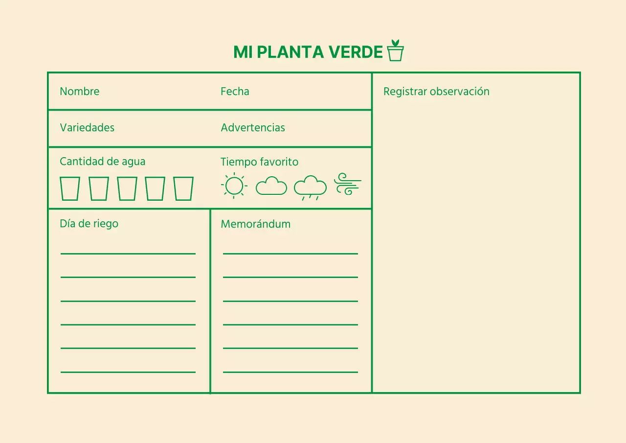 Icono verde Historia sencilla