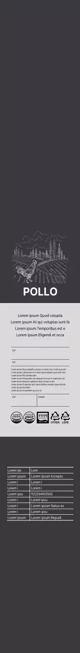 Negro vintage ilustración carne de pechuga de pollo