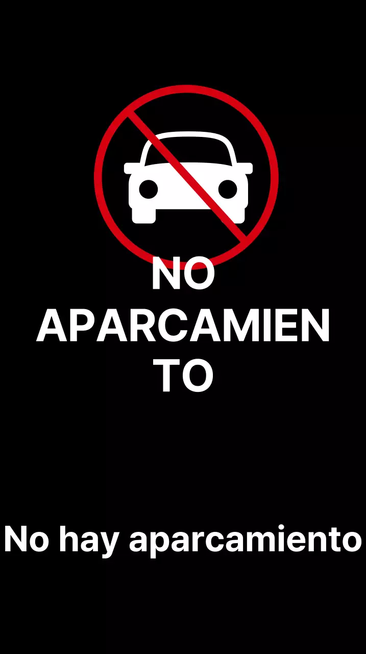 Sencillas y modernas señales de prohibido aparcar en blanco y negro