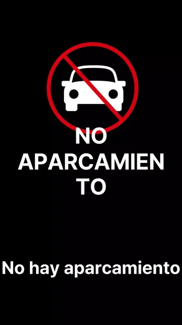 Sencillas y modernas señales de prohibido aparcar en blanco y negro