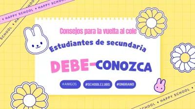 Un sencillo puesto de conocimientos preescolares azul y amarillo