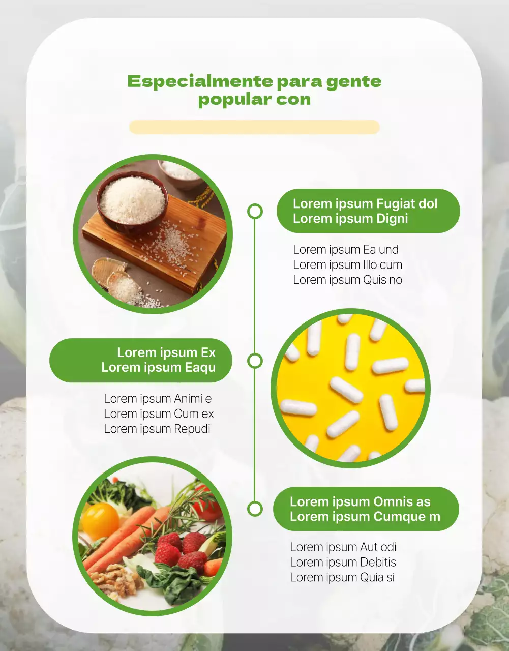 Coliflor sana con un tema verde chartreuse