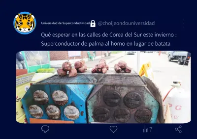Divertida captura de un superconductor en Twitter con fondo azul marino