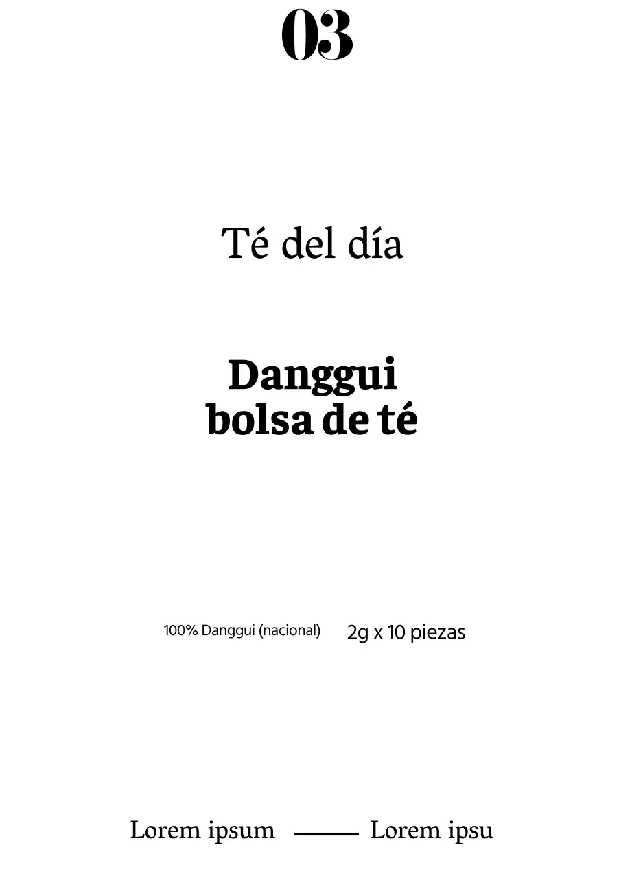 Sentimentales bolsitas de té danggui tradicional