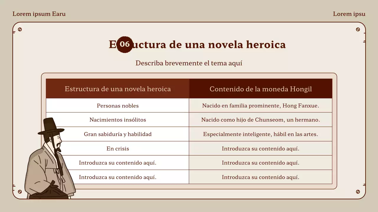 Honggil moneda lecciones de idiomas en beige y marrón