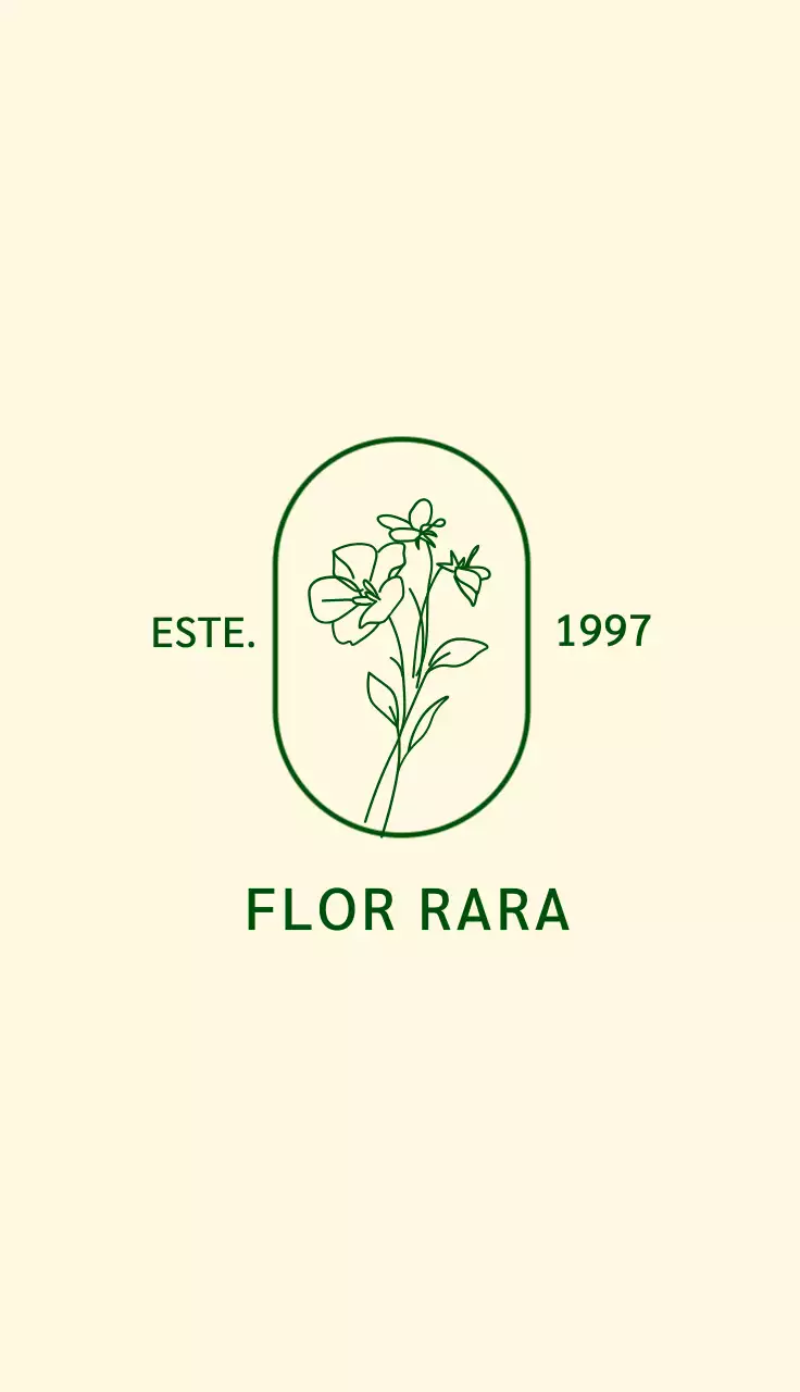 Tarjeta de visita de floristería con logotipo de ilustración floral sobre fondo amarillo
