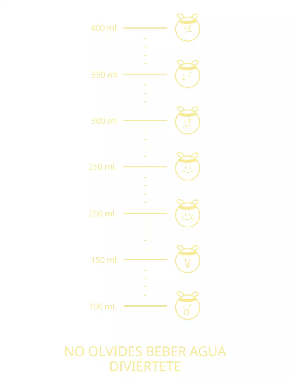 Recuerdo del día del deporte en la escuela secundaria con un simpático personaje amarillo que hace ejercicio