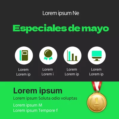 Temas educativos en verde neón y gris oscuro para especiales escolares