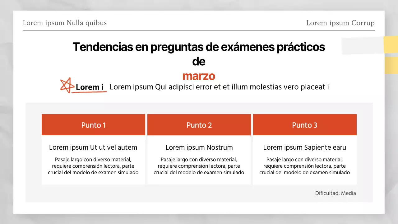 Respuestas al simulacro de examen de papel rojo y blanco