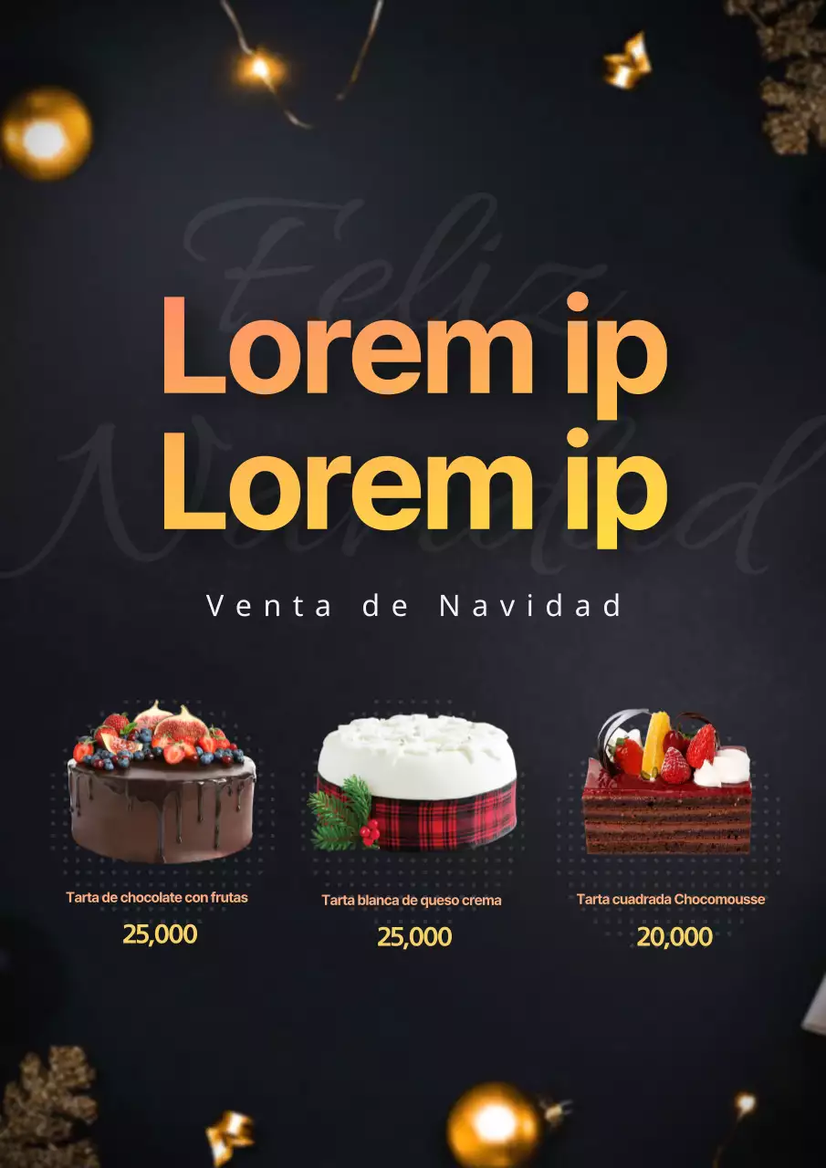 Pastel de Navidad Retrato Póster Web