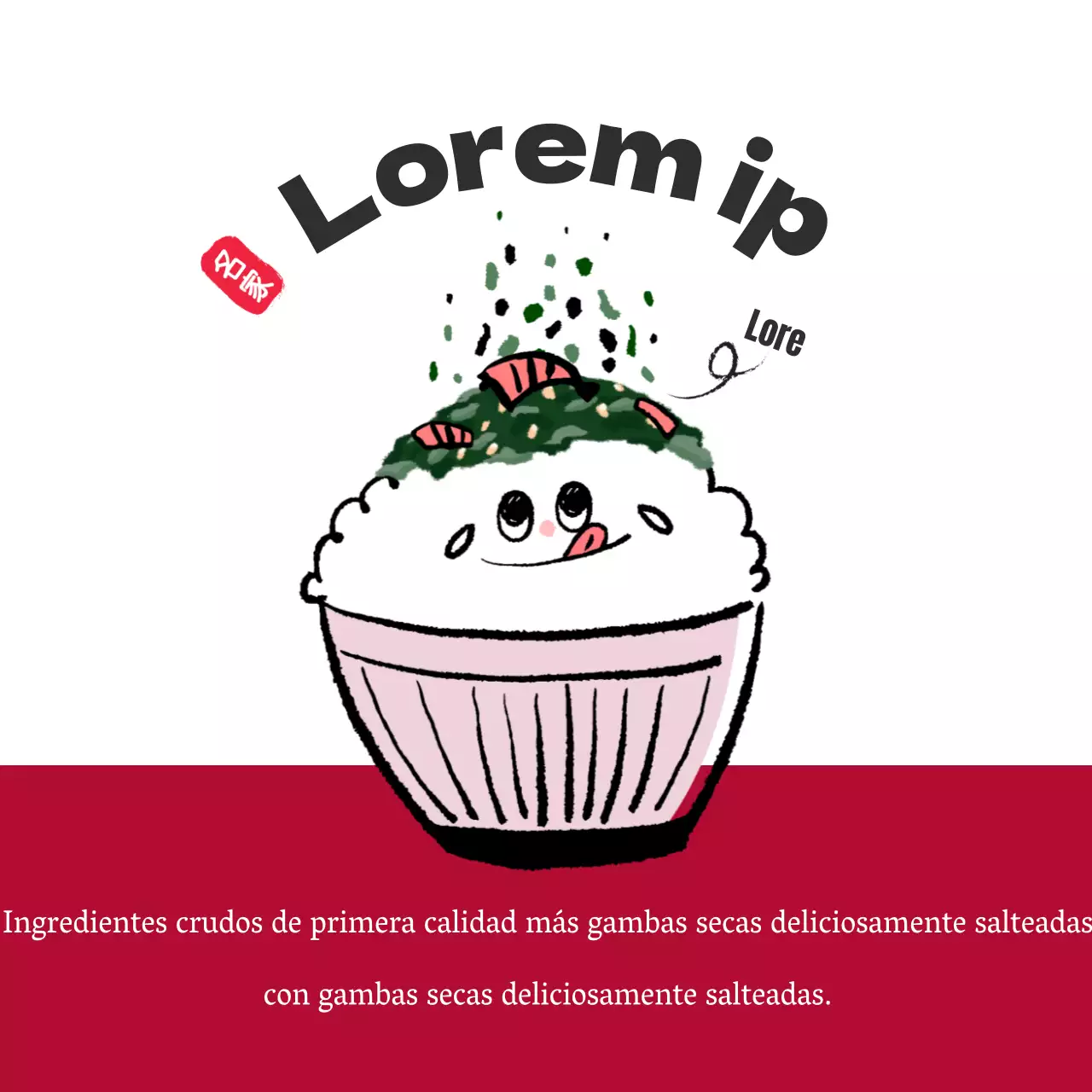 Pegatina circular Kim Javan de gambas secas