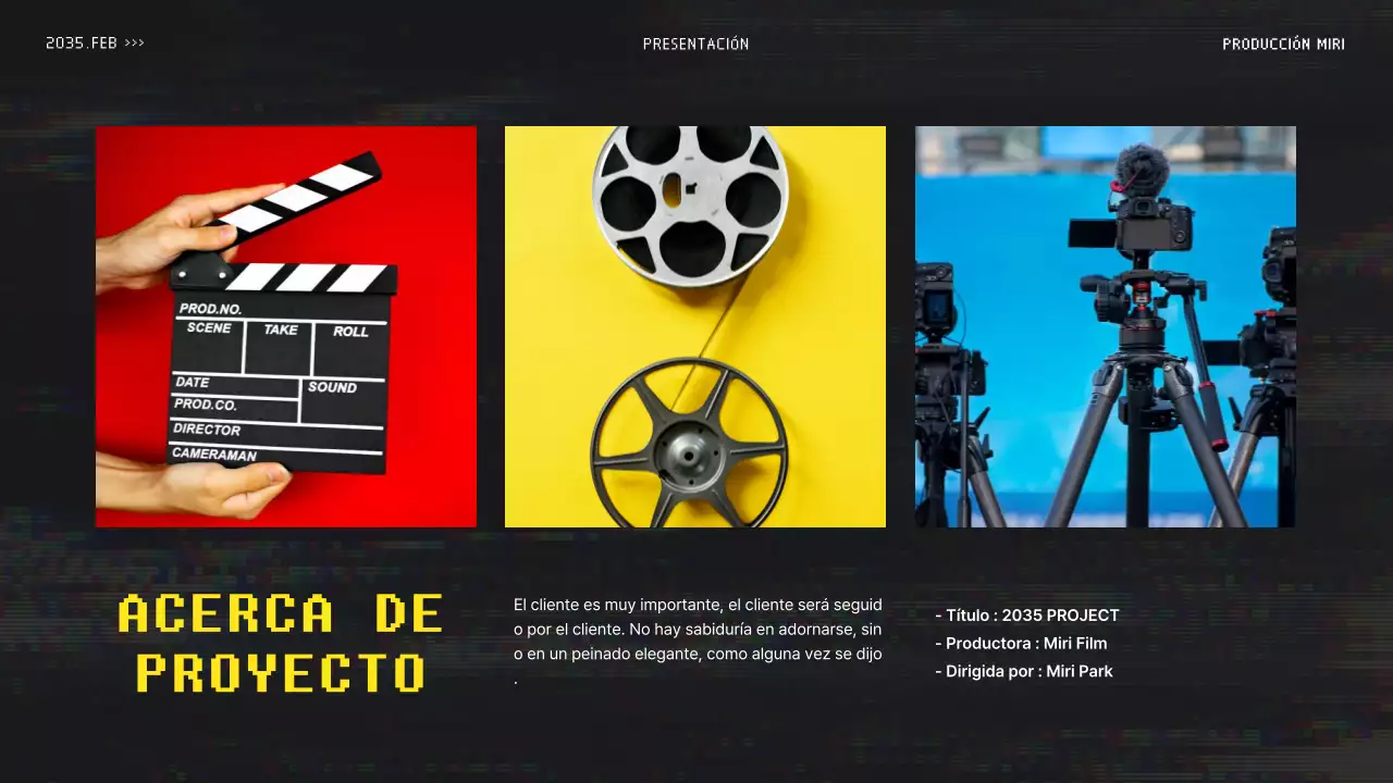 Propuesta de vídeo para un colorido concepto de emisión retro