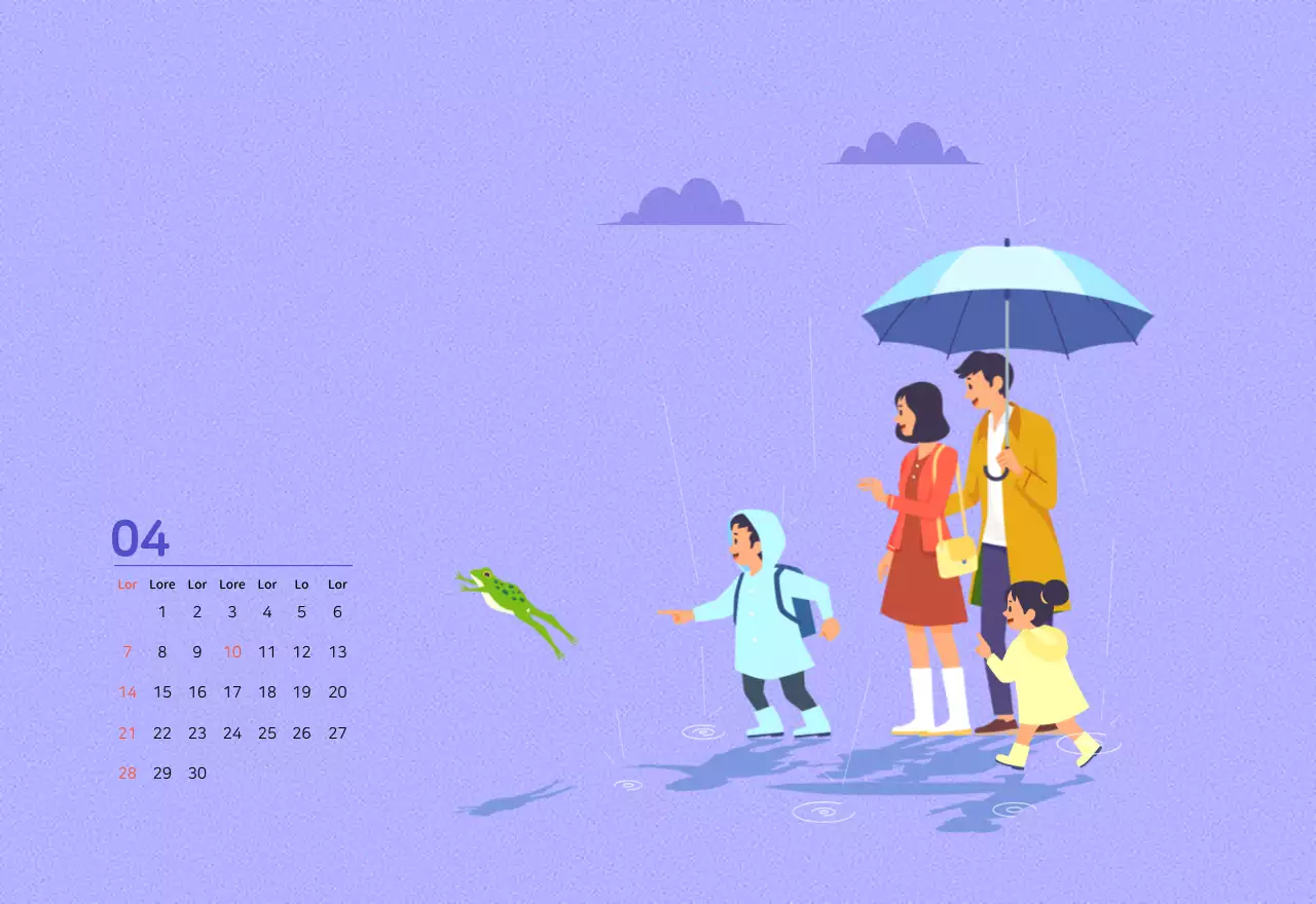 Concepto de ilustración familiar multicolor