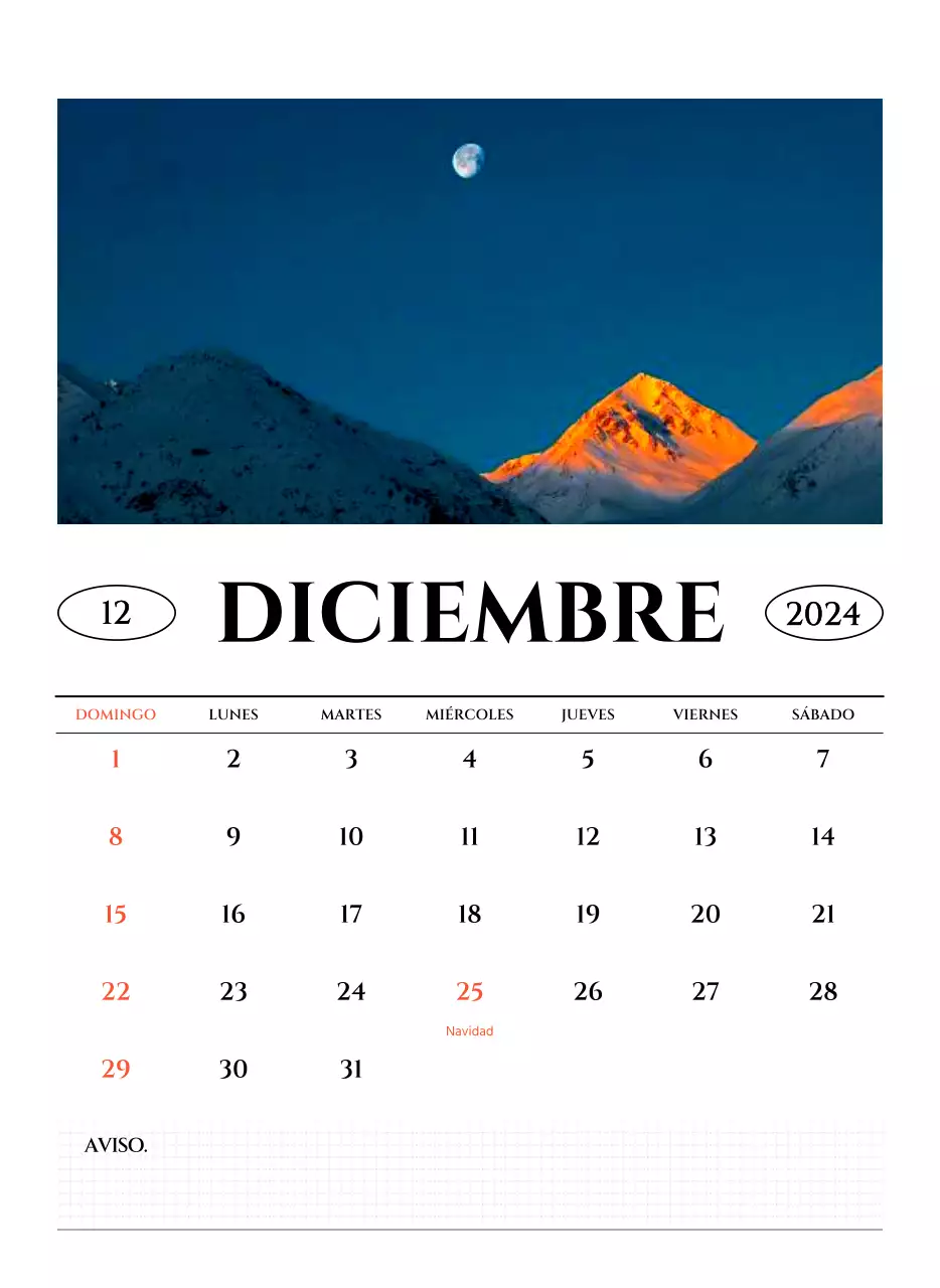 Calendario de pared de estilo sencillo con concepto de fotografía de viajes emocional en blanco y negro