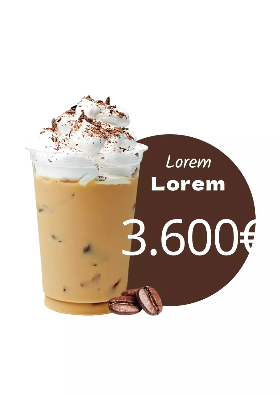 Concepto de menú de Brown's Cafe of the Day