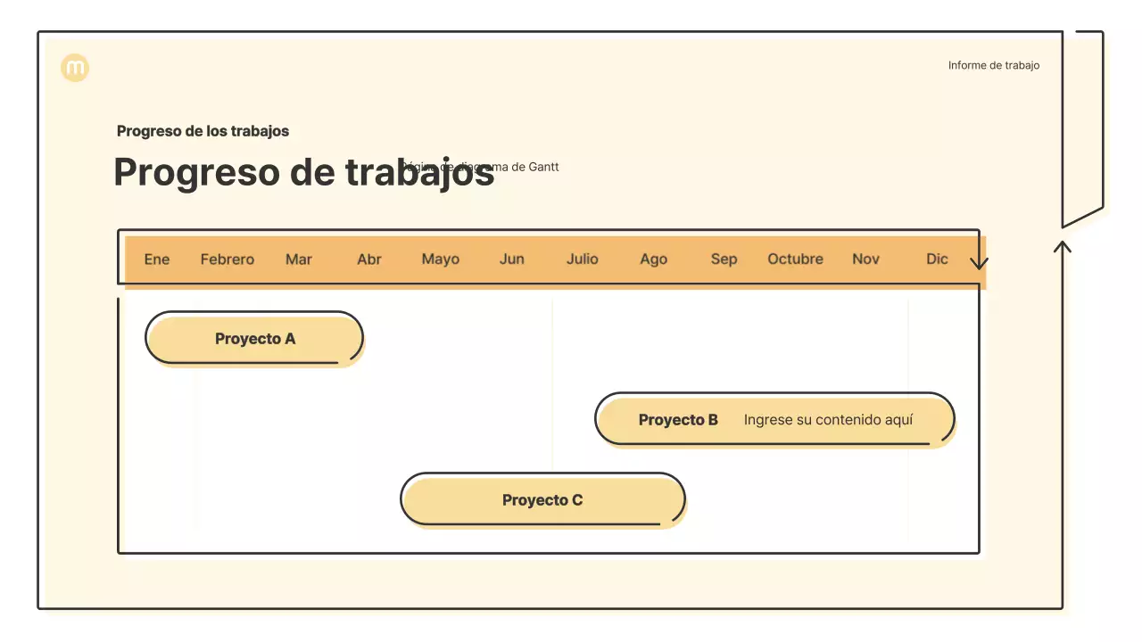 Formas puntiagudas con flechas en amarillo claro Kit de presentación empresarial