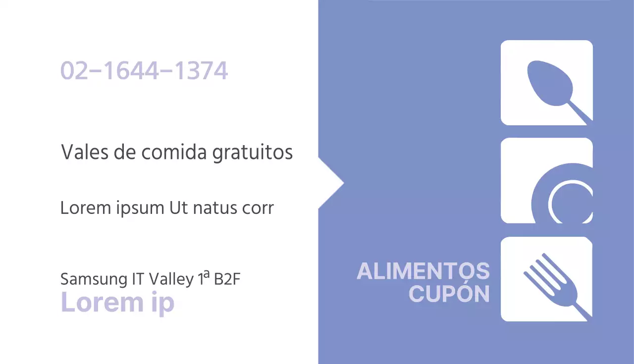 Vales de comida gratuitos