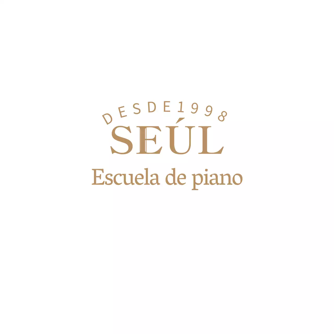 Promoción elegante y emotiva de una escuela de piano en blanco y beige