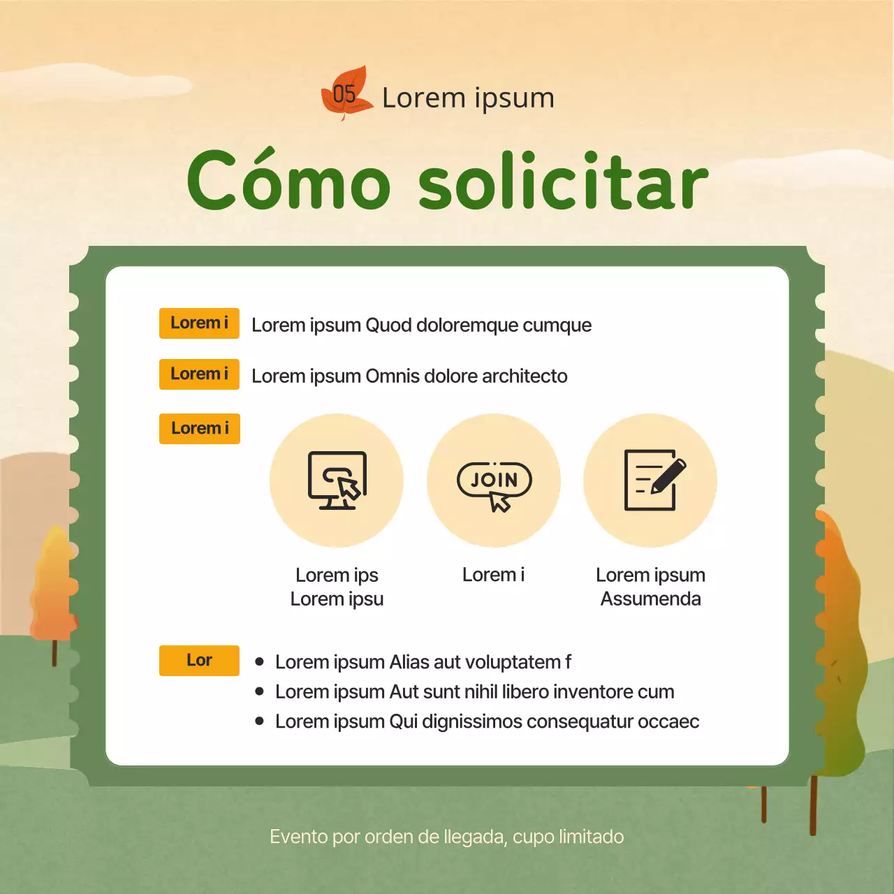 Amarillo Naranja Verde Guía del Reto de Senderismo de Otoño