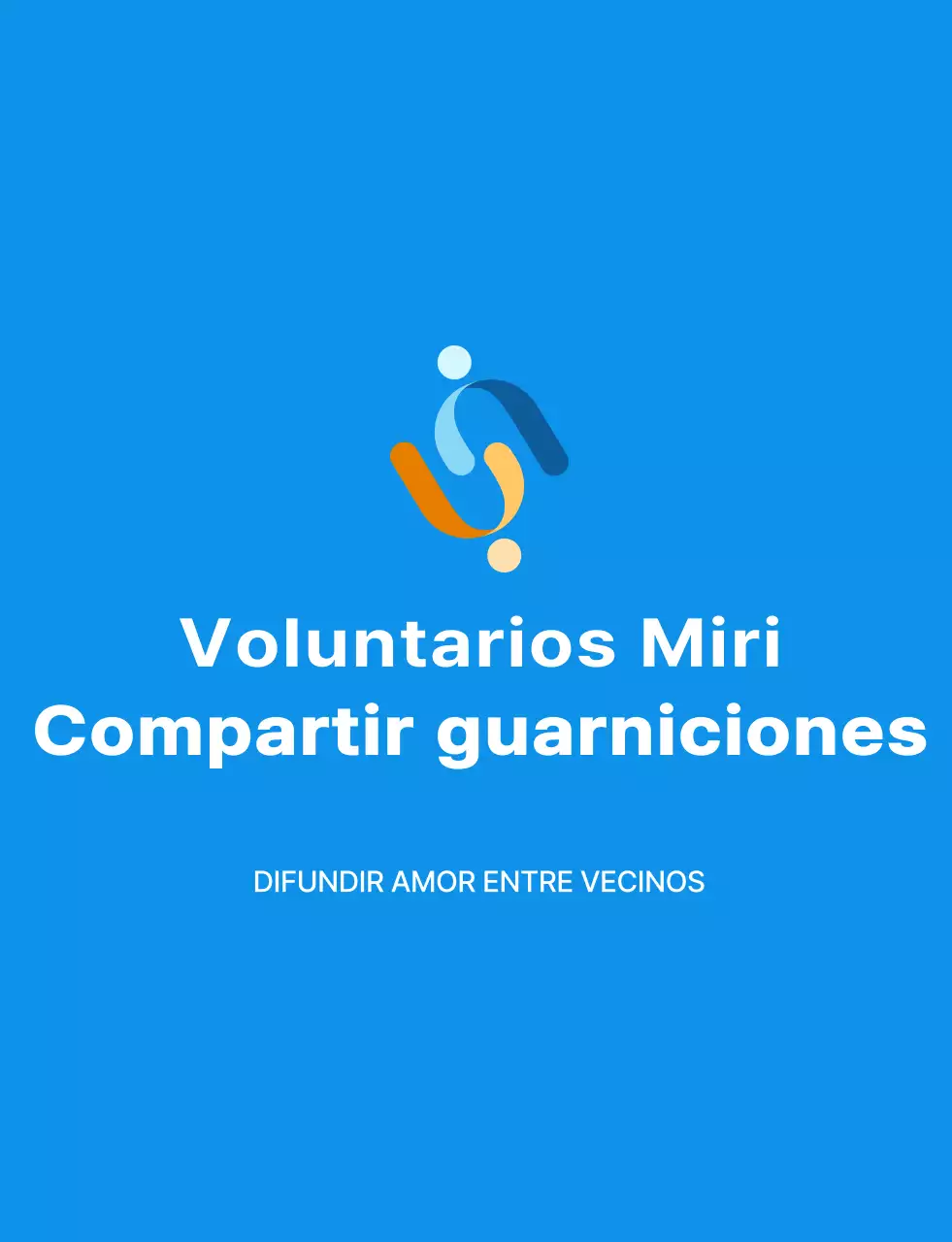 Chaleco sencillo de voluntario con el logotipo del símbolo del voluntario en azul, blanco y amarillo