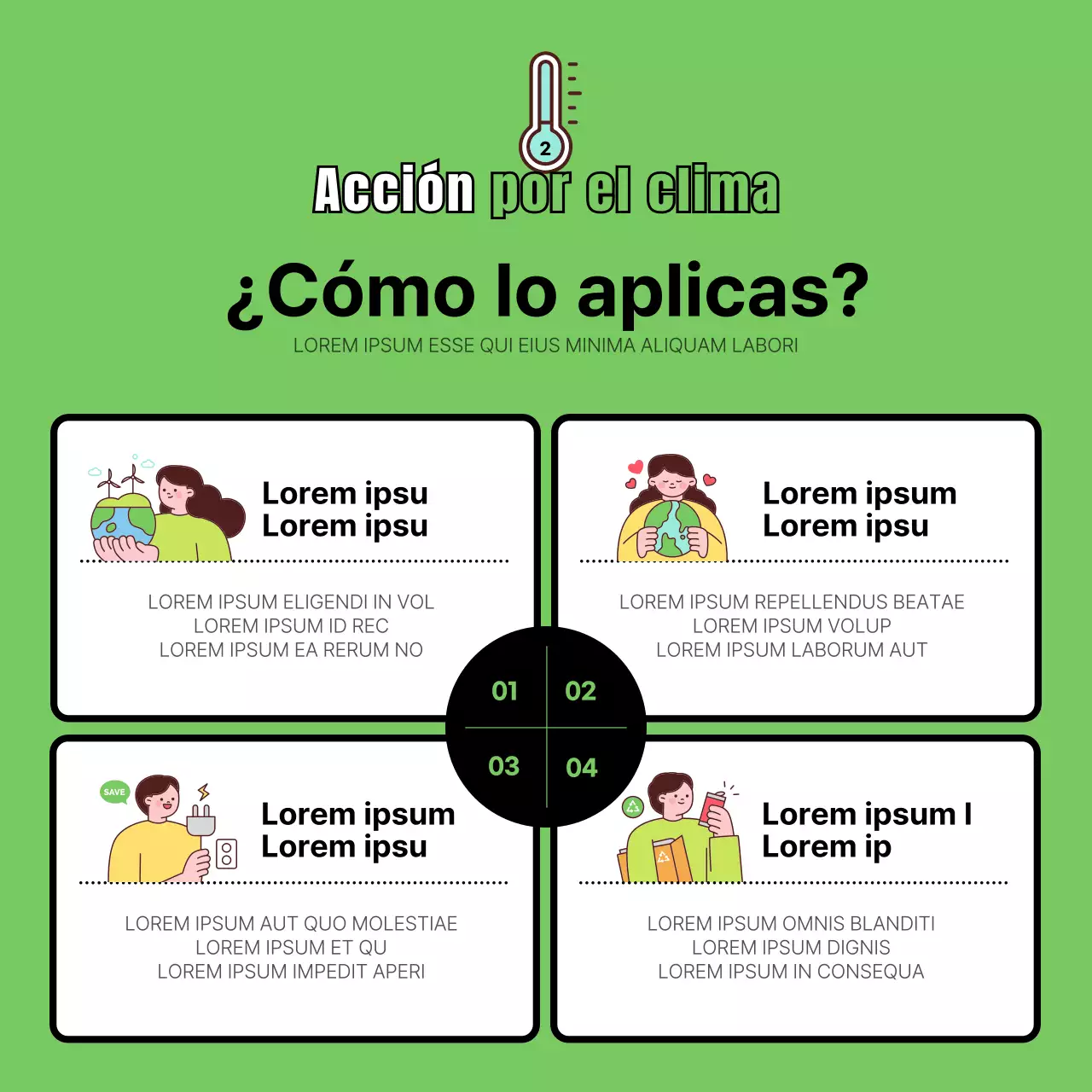 Promover un sencillo reto magenta y amarillo de acción por el clima