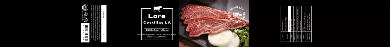 Etiqueta negra photo la ribs