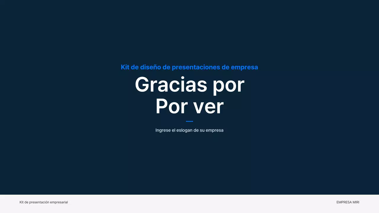 Material comercial sencillo en azul y gris